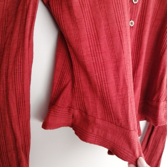 Anthropologie Pilcro Puff Sleeve Long Sleeve Button Light Cardigan Small - Picture 5 of 13